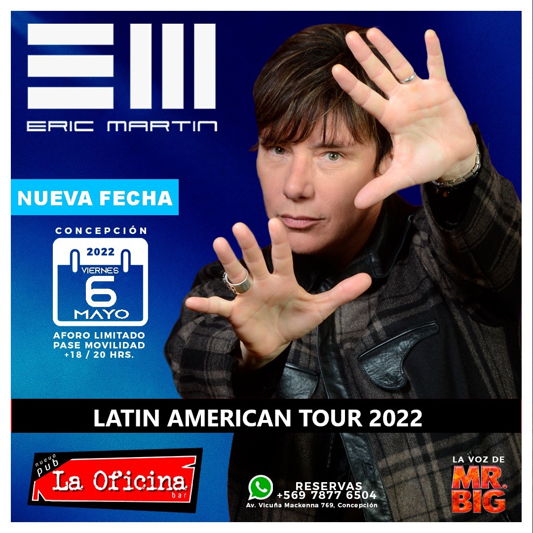 Eric Martin reprograma sus conciertos en Chile